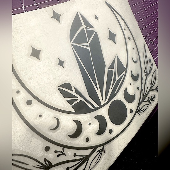 Large Custom Crystal&Moon Decal - Picture 1 of 4